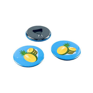 All'ingrosso bottiglia magnetica 58mm pulsante distintivo apribottiglie birra apribottiglie per la casa - Product Image 2