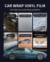 Film de protection automobile PET Crystal Frozen Blue Gloss, vinyle auto-adhésif, sans résidus, amovible, couleur bleu glace, film de changement de couleur pour carrosserie automobile