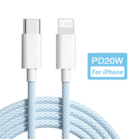 Câble de Recharge USB-C PD 20W pour iPhone 14 13 12 11 Pro Max iPad, Charge Rapide 3A, Cordon de Données Lightning de 2M