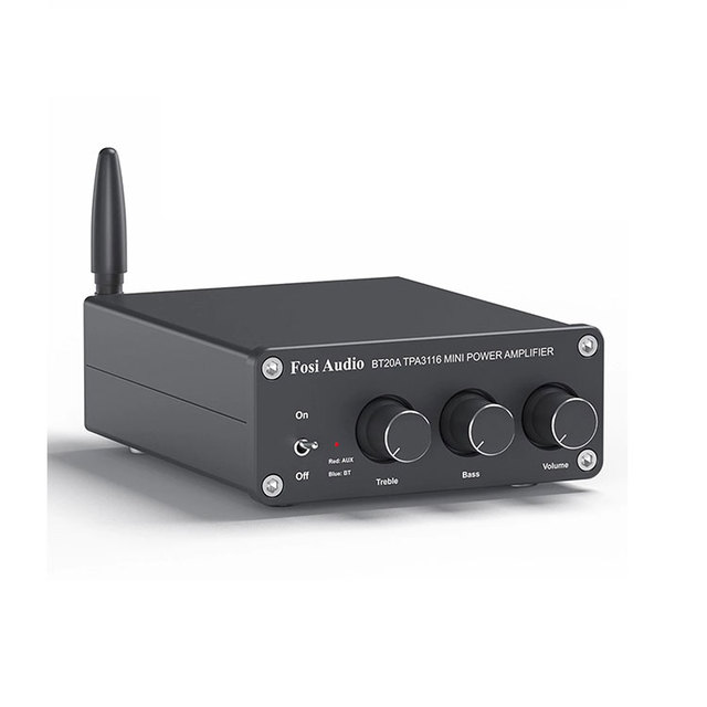 Audio BT20A  TPA3116D2 Sound Power Amplifier 100W Mini HiFi Stereo Audio Class D Amp Bass Treble For Speakers