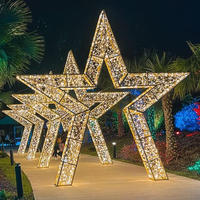 Maßgefertigter Weihnachtsstern-Torbogen mit LED-Beleuchtung, IP65-zertifiziert, für Außenbereiche, Einzelhandel, Veranstaltungsorte und Festivals