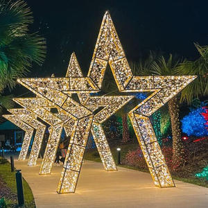 Custom Christmas Star Archway Lights Branded LED Entrance for Retail Event Plaza and Festival - Product Image 1