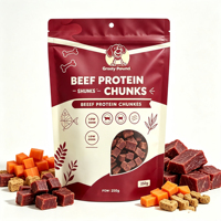 Op maat gemaakte bedrukte staande pouch voedselverpakking met ziplock sluiting voor snacks, noten, dierenvoer, hondenkoekjes, OEM