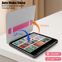 Étui Kobo Libra Colour (2024) avec fonction veille, coque magnétique en TPU, double stratification, dragonne, pour tablette e-book 6 pouces (17x15,5 cm)