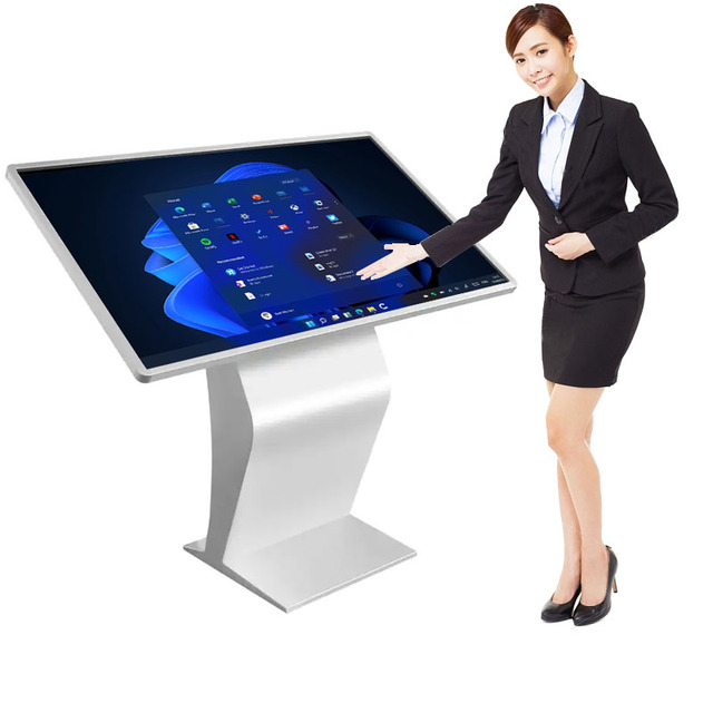 Self-Inquiry Display 32/43 Inch Floor Standing Interactive LCD Panel Digital Information Display All in One Touch Screen Kiosk