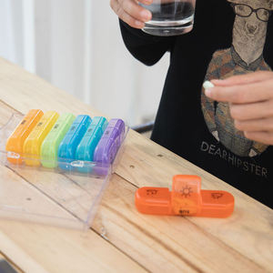 Organizzatore settimanale <span class=keywords><strong>per</strong></span> pillole NBBLUESKY, portapillole 3 volte al giorno, <span class=keywords><strong>contenitore</strong></span> <span class=keywords><strong>per</strong></span> la conservazione e l'organizzazione dei <span class=keywords><strong>medicinali</strong></span> - Product Image 5