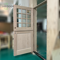 Portes d'entrée hollandaises en bois de chêne sur mesure Waydoor pour maisons, portes d'entrée principales, portes extérieures en bois avec fenêtre en verre