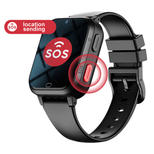 European Network GPS Smart Watch for Seniors SOS Video Call Heart Rate Monitor Body Temperature Fall Detection for Elderly