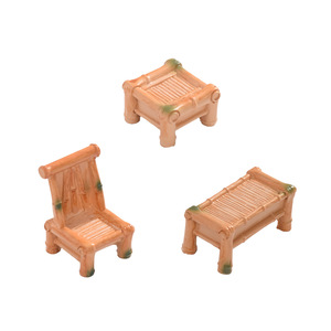 <b>Miniature</b> Bamboo Furniture Set Dollhouse Accessories Synthetic Resins Cartoon Style For Indoor Decorations - Product Image 3