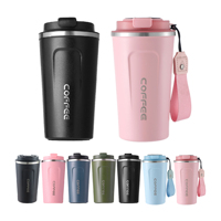 Gobelet à café isotherme en acier inoxydable avec couvercle et logo personnalisé