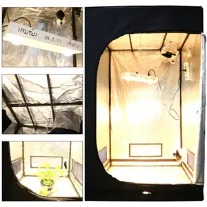ESP Rus Instock 100/120CM Tumbuh Kotak Dalam Ruangan Hidroponik Rumah Tanaman Taman Cahaya Tanaman Tumbuh Tenda Kit untuk Tanaman Rumah Kaca