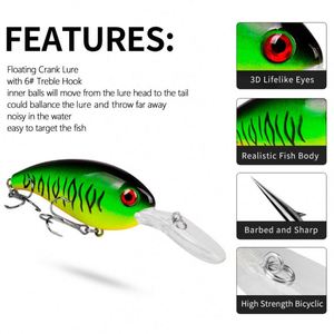 Esca da <span class=keywords><strong>Pesca</strong></span> Minnow 10Cm 14G, Esca <span class=keywords><strong>Artificiale</strong></span> Rigida, Crankbait, Jerkbait, Wobbler, Attrezzatura per <span class=keywords><strong>Pesca</strong></span> al Bass <span class=keywords><strong>con</strong></span> Ancorette Triple - Product Image 3