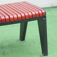 Meubles d'extérieur personnalisés, banc de rue, banc de patio en bois long