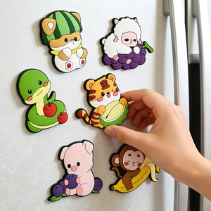 Imanes de Refrigerador con Diseño de Animales y Frutas, Adhesivos Magnéticos Suaves, Multifuncionales, de Dibujos Animados, Regalo Educativo para Niños, ChangChen - Product Image 1