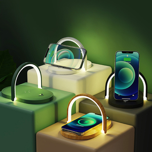 Cargador Inalámbrico Plegable de 15W Directo de Fábrica, Lámpara LED de Escritorio, Luz Nocturna, Cargador Inalámbrico de Carga Rápida, Soporte para Teléfono para <span class=keywords><strong>iPhone</strong></span> 13 - Product Image 1