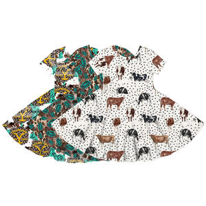 Vestido de Princesa con Falda Grande para Niñas BQ-062-WXL, Hermoso Vestido de Moda Infantil con Estampado Animal - Product Image 1