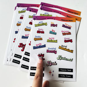 Adesivi Impermeabili Personalizzati A4 <span class=keywords><strong>A5</strong></span> A6, Fogli di Adesivi Trasparenti Personalizzati Kiss Cut, Foglio Trasparente di Adesivi - Product Image 1