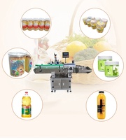 Machine d'étiquetage verticale automatique pour bouteilles de boissons, pots de sauce, vitesse réglable, fonctionnement simple, convient aux étiquettes en verre
