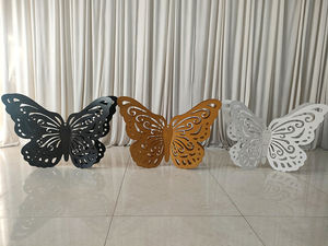 LISSE multi-couleurs Chic métal papillon événements toile de fond support décoration évidé papillon événements accessoires décor de mariage - Product Image 6