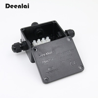 Deenlai FSH714 Boîte de jonction anti-UV à 3 voies Boîte de jonction en plastique étanche IP68 pour appareils réseau