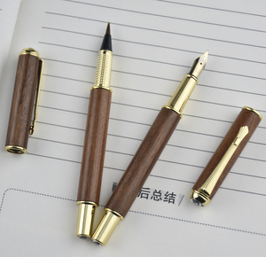 Diamant art stylo bois calligraphie <span class=keywords><strong>pinceau</strong></span> stylos <span class=keywords><strong>rechargeable</strong></span> <span class=keywords><strong>encre</strong></span> chinoise lavage dessin stylo avec logo personnalisé - Product Image 5
