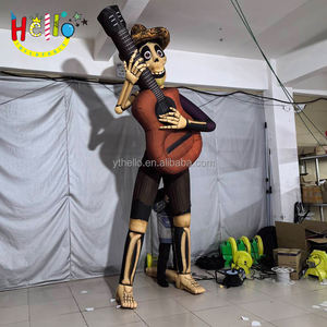 Halloween inflable al aire libre decoraciones inflable <span class=keywords><strong>esqueleto</strong></span> <span class=keywords><strong>hombre</strong></span> tocando la guitarra - Product Image 3