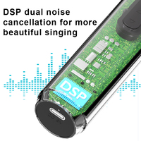 Microphone de conférence sans fil rechargeable 2,4 G léger en métal professionnel à réduction de bruit pour le chant