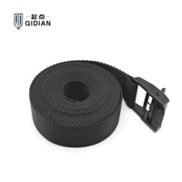 Haute ténacité 100% polyester résistant aux UV sangle de cravate boucle à came 500kg cravate de cargaison réglable 25mm technique tissée rayée sécurisée