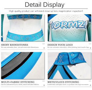 सामान्यल अपने स्वयं के गैंडे लंबे आस्तीन चीयरलीडर संगठनों कस्टम सभी स्टार चीयरलीडिंग वर्दी - Product Image 3