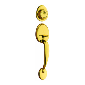 Ensemble de poignées de porte et serrures en alliage de zinc électroplaqué pour hôtels et appartements - Serrure tubulaire à levier robuste à clé, avec clé passe-partout - Product Image 1
