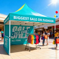 Pack de stand d'exposition avec parois latérales pour auvent pop-up 10x10 pieds, tente promotionnelle avec murs de tente publicitaires, solution de marquage complète
