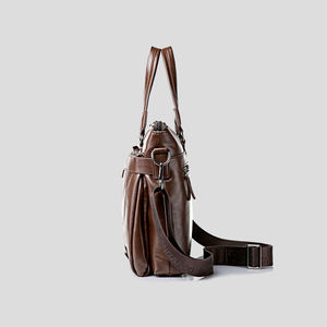 Porte-documents en cuir PU avec logo personnalisé pour hommes, sac d'affaires pour ordinateur portable de bureau - Product Image 4