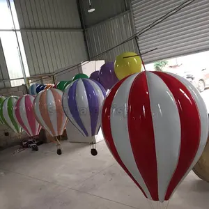 Visualizzazione della finestra In Fibra di vetro Palloncini Scultura Hot Air Balloon Puntelli Decorativi