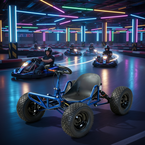 Potente Motor de 1200W a Gasolina, 4 Tiempos, Amortiguadores, Luz LED, Neumáticos Gruesos de 8 Pulgadas, Cuadro de Acero de Alto Carbono, Go Kart para Conducción Nocturna al Aire Libre - Product Image 2