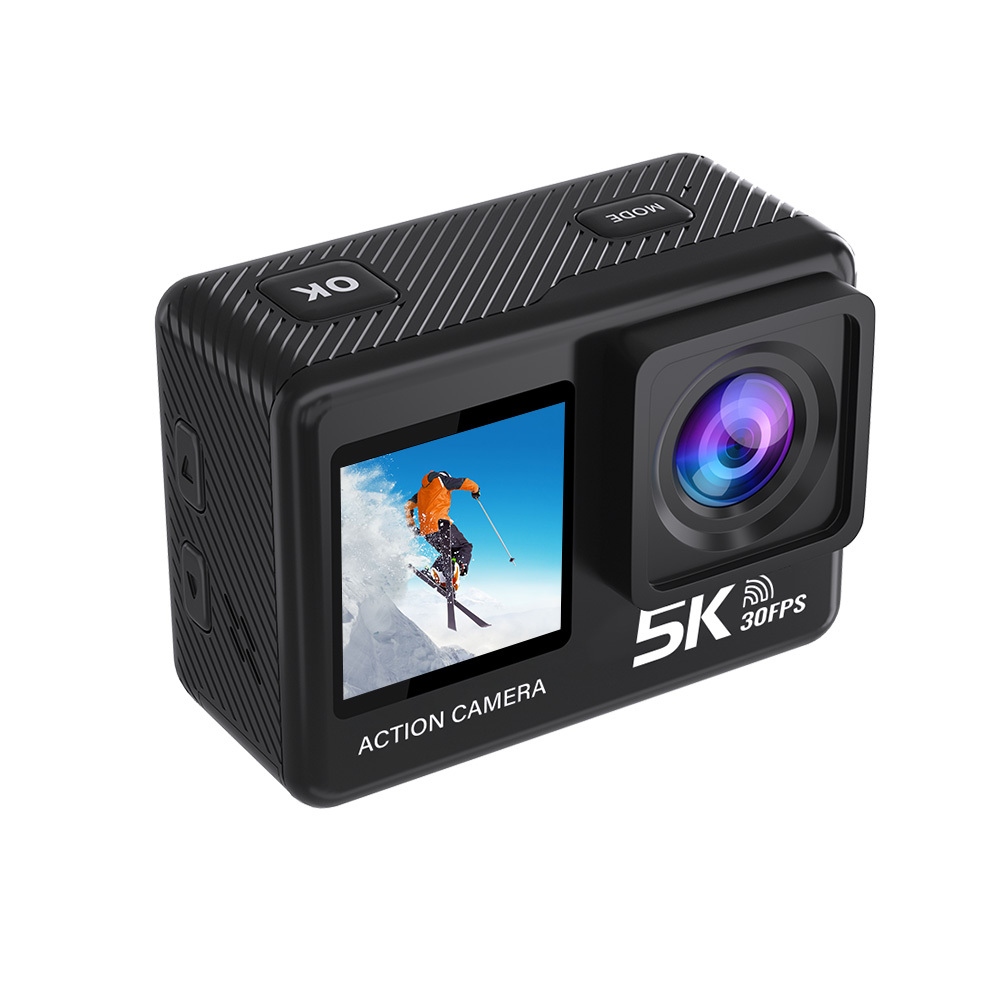 Caméra Sport 5K Double Écran avec Stabilisation EIS