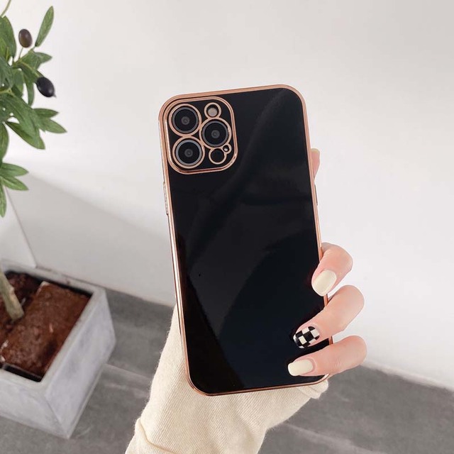 Accessories 6D Electroplating Metal Lines Design Glossy Straight Edges Soft TPU Mobile Phone Back Cover Case for Itel A26