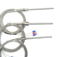 100mm 150mm 200mm 300mm 3 fils RTD PT100 capteur de température filetage M8 câble 2M sonde thermocouple