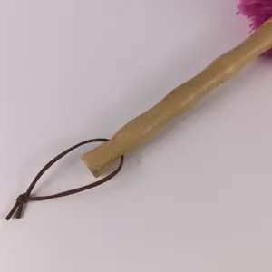 Espanador de penas de alta qualidade com cabo de madeira espanador de microfibra para limpeza doméstica