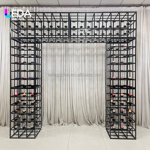 LEDA Panneau de toile de fond mural en métal professionnel personnalisé pour mariage, grille en fer noir pour arche de mariage et événements - Product Image 5