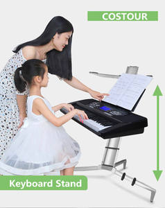 Support de clavier double portable en alliage d'aluminium durable et matière plastique - Product Image 5