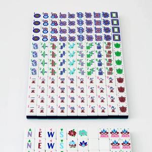 مجموعة قطع ماجونغ أمريكية مخصصة، 160 قطعة من الأكريليك، 4 طبقات مقاومة للبهتان، منقوشة، مجموعات ماجونغ أمريكية للعب في المنزل والحفلات - Product Image 3