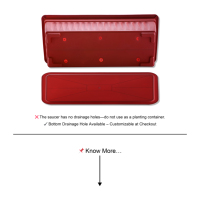 Ensemble de plateaux de plantation rectangulaires en plastique PP rouge terre cuite avec soucoupe de drainage, design durable et léger pour jardin intérieur/extérieur