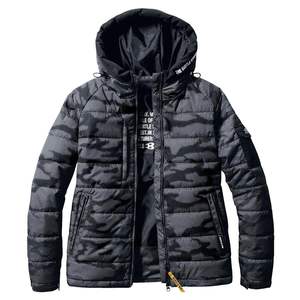 Sweat à capuche unisexe BURTLE coupe-vent en softshell, noir urbain, taille XL-3XL pour l'automne/hiver, rembourrage en polyester, 4,5 étoiles - Product Image 1