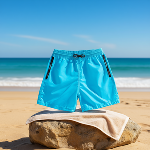 Costume da Bagno Uomo HDJ Blu Cielo ad Asciugatura Rapida, Pantaloncini Sportivi a Vita Media con Coulisse, Taglie S M L XL XXL - Product Image 2