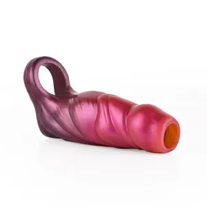 NNSX New product soft liquid silicone male cock sleeve enlargement thickening cock sleeves male sexual stimulation sex toys