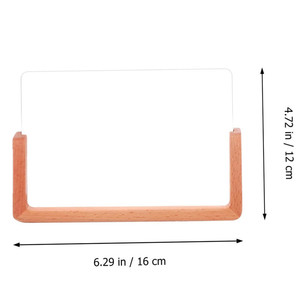 Cadre photo en bois de hêtre et de noyer, en forme de U, en acrylique, ornement de bureau horizontal durable - Product Image 4