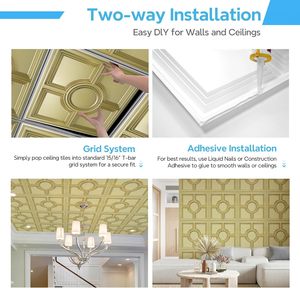 Thời trang hiện đại 24 "* 24" PVC tấm Trần tốt nhất người bán 3D Hội Đồng Quản Trị cho ngoài trời chống cháy bệnh viện Mall tầng hầm phòng tập thể dục ứng dụng - Product Image 4