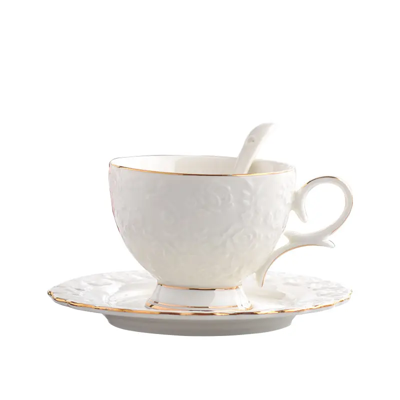 HY European Bone China Set regalo per il tè pomeridiano inglese tazza da caffè e piattino in ceramica
