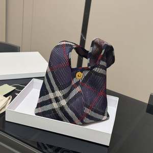 Sac fourre-tout de luxe pour femme, de haute qualité, original, de marque, tissé à carreaux, tendance et décontracté - Product Image 6