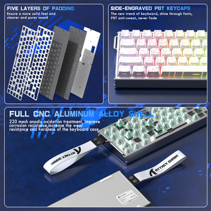 Clavier mécanique ATTACK <span class=keywords><strong>SHARK</strong></span> X68MAX HE - RGB USB-C résistant aux déversements 60% filaire 8KHz 0.005mm Précision RT Gaming - Product Image 4